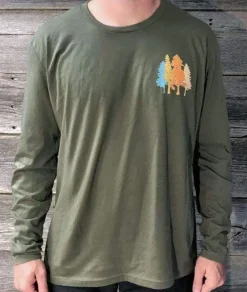 Nayked Apparel Shirts>Men'S Ridiculously Soft Cotton Long Sleeve Graphic Tee | Take A Hike