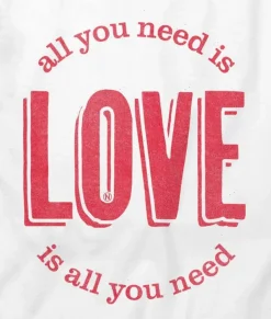 Nayked Apparel Shirts>Men'S Ridiculously Soft Cotton Long Sleeve Graphic Tee | All You Need Is Love