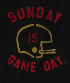 Nayked Apparel Shirts>Men'S Ridiculously Soft Cotton Long Sleeve Graphic Tee | Sunday Is Game Day
