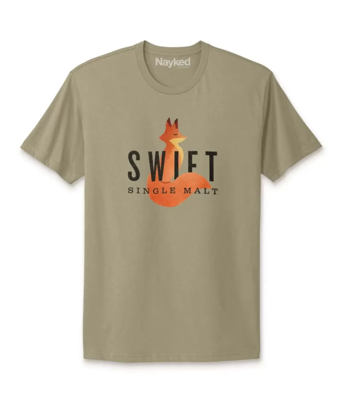 Nayked Apparel Shirts>Men'S Ridiculously Soft Cotton Graphic Tee | Swift Single Malt