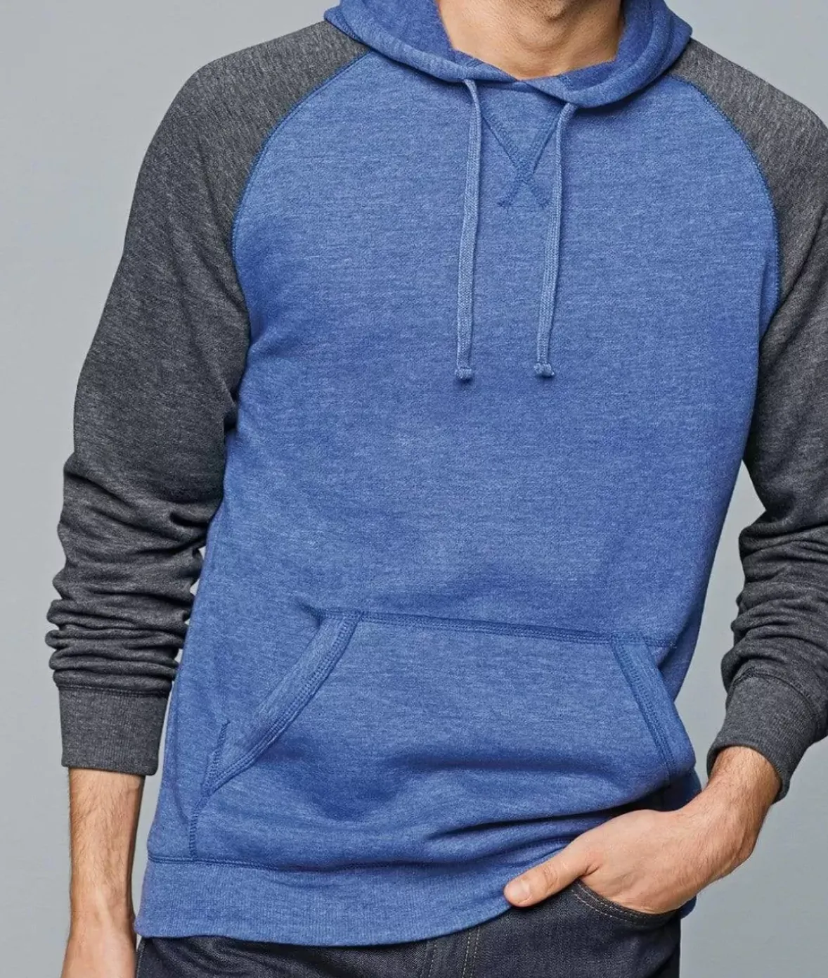 Nayked Apparel Shirts>Men'S Ridiculously Soft Fleece Raglan Hoodie