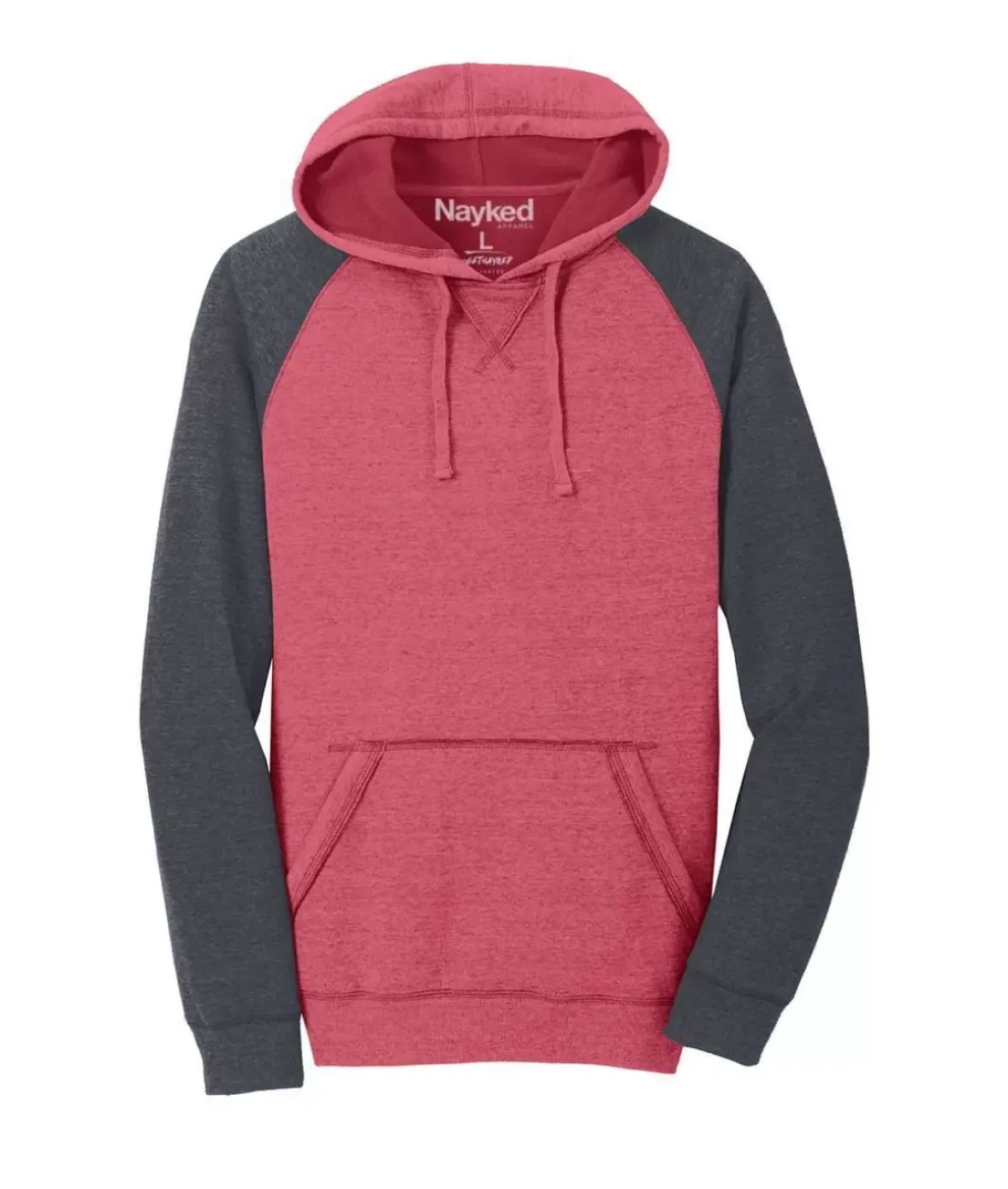 Nayked Apparel Shirts>Men'S Ridiculously Soft Fleece Raglan Hoodie