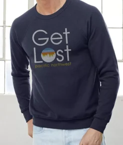 Nayked Apparel Hoodies & Sweatshirts>Men'S Ridiculously Soft Fleece Pullover Graphic Sweatshirt | Get Lost