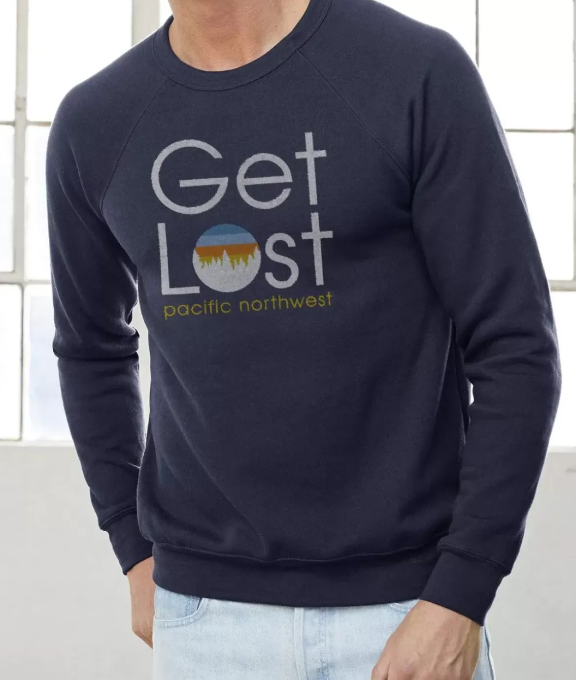 Nayked Apparel Hoodies & Sweatshirts>Men'S Ridiculously Soft Fleece Pullover Graphic Sweatshirt | Get Lost