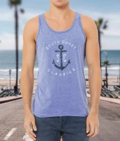Nayked Apparel Shirts>Men'S Ridiculously Soft Graphic Lightweight Tank Top | Sc Anchor