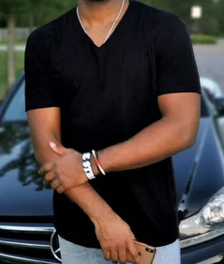 Nayked Apparel Shirts>Men'S Ridiculously Soft Lightweight V-Neck T-Shirt | Classic