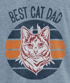 Nayked Apparel T-Shirts>Men'S Ridiculously Soft Lightweight Graphic Tee | Best Cat Dad