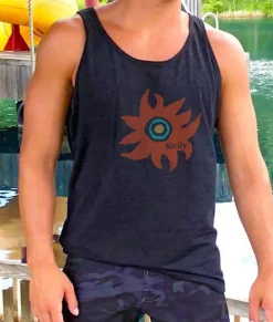 Nayked Apparel Tanks>Men'S Ridiculously Soft Lightweight Graphic Tank | Sicily Sun
