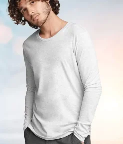 Nayked Apparel T-Shirts>Men'S Ridiculously Soft Lightweight Long Sleeve Crew Shirt