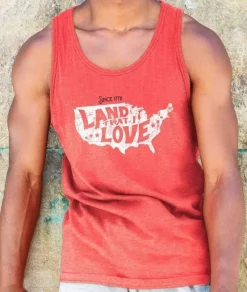 Nayked Apparel Tanks>Men'S Ridiculously Soft Lightweight Graphic Tank | Land That I Love