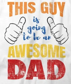 Nayked Apparel T-Shirts>Men'S Ridiculously Soft Lightweight Graphic Tee | Awesome Dad-To-Be