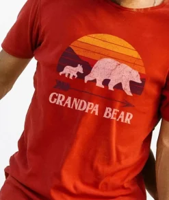 Nayked Apparel Shirts>Men'S Ridiculously Soft Lightweight Graphic Tee | Grandpa Bear