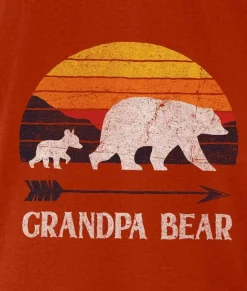 Nayked Apparel Shirts>Men'S Ridiculously Soft Lightweight Graphic Tee | Grandpa Bear