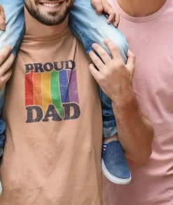Nayked Apparel Shirts>Men'S Ridiculously Soft Lightweight Graphic Tee | Proud Dad