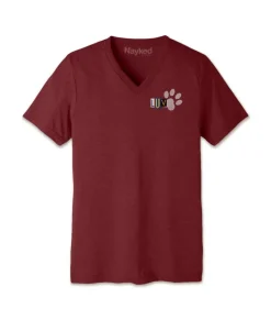 Nayked Apparel Shirts>Men'S Ridiculously Soft Lightweight V-Neck Graphic Tee | Luv Paw Print
