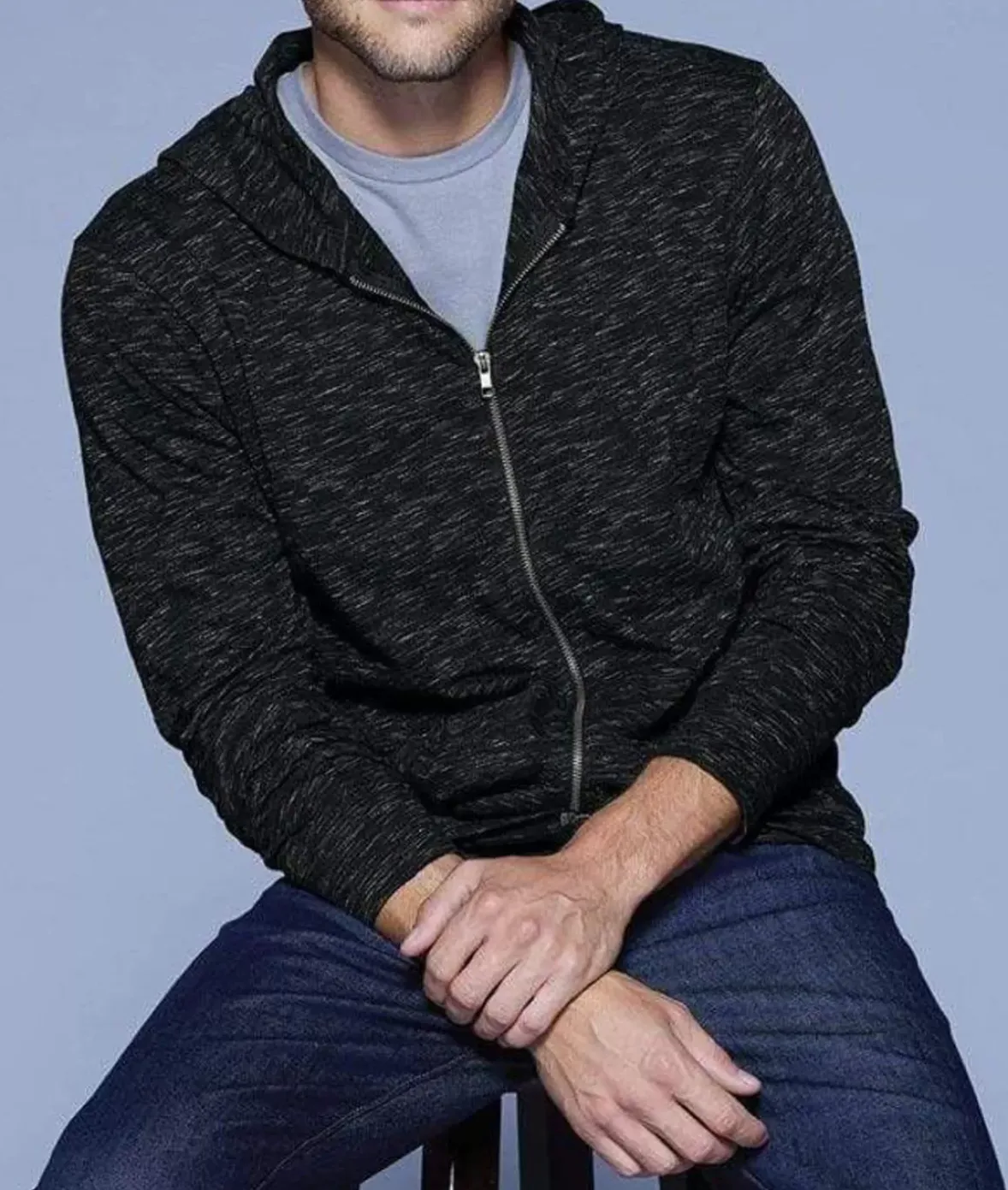 Nayked Apparel Outerwear>Men'S Ridiculously Soft Lightweight Full-Zip Hoodie