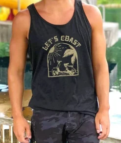 Nayked Apparel Shirts>Men'S Ridiculously Soft Lightweight Graphic Tank | Let'S Coast