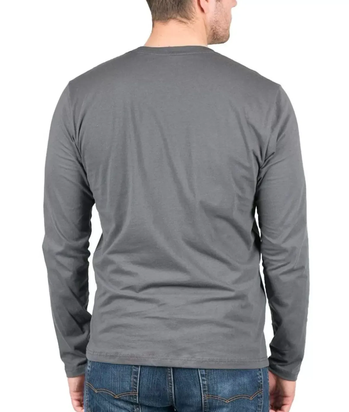 Nayked Apparel Shirts>Men'S Ridiculously Soft Long Sleeve 100% Cotton T-Shirt