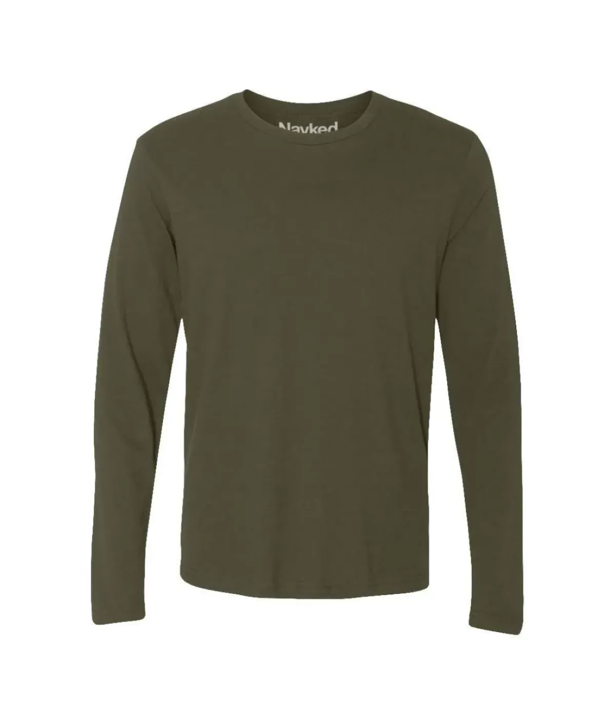 Nayked Apparel Shirts>Men'S Ridiculously Soft Long Sleeve 100% Cotton T-Shirt