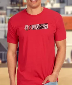 Nayked Apparel T-Shirts>Men'S Ridiculously Soft Midweight Graphic Tee | Explorer