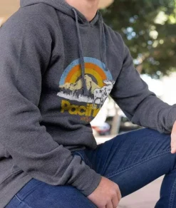 Nayked Apparel Shirts>Men'S Ridiculously Soft Midweight Raglan Hooded Graphic Sweatshirt | Pacific Northwest