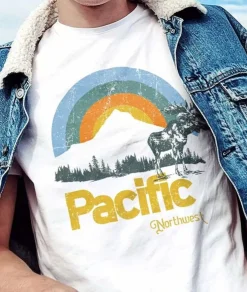 Nayked Apparel Shirts>Men'S Ridiculously Soft Midweight Graphic Tee | Pacific Northwest