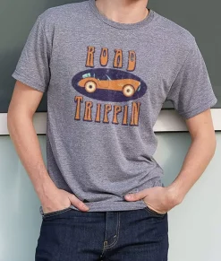 Nayked Apparel Shirts>Men'S Ridiculously Soft Midweight Graphic Tee | Road Trippin