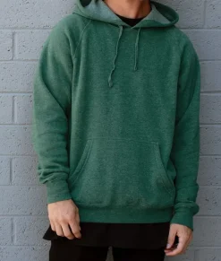 Nayked Apparel Workout Wear>Men'S Ridiculously Soft Midweight Raglan Hooded Sweatshirt