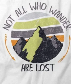 Nayked Apparel Shirts>Men'S Ridiculously Soft Midweight Graphic Tee | Not All Who Wander Are Lost