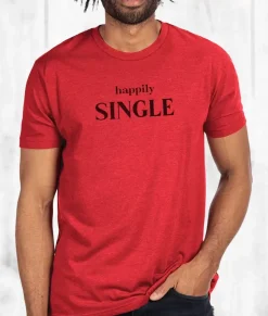 Nayked Apparel Shirts>Men'S Ridiculously Soft Midweight Graphic T-Shirt | Happily Single