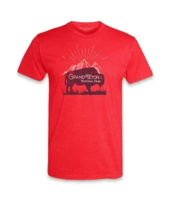 Nayked Apparel Shirts>Men'S Ridiculously Soft Midweight Graphic Tee | Grand Teton National Park