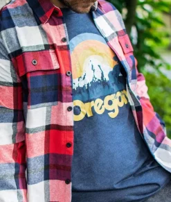 Nayked Apparel Shirts>Men'S Ridiculously Soft Midweight Graphic Tee | Oregon