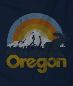 Nayked Apparel Shirts>Men'S Ridiculously Soft Midweight Graphic Tee | Oregon