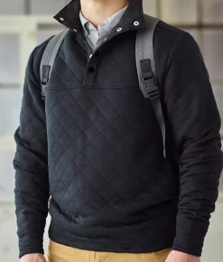 Nayked Apparel Hoodies & Sweatshirts>Men'S Ridiculously Soft Quilted Snap Pullover