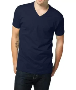 Nayked Apparel Shirts>Men'S Ridiculously Soft Short Sleeve V-Neck 100% Cotton Shirt