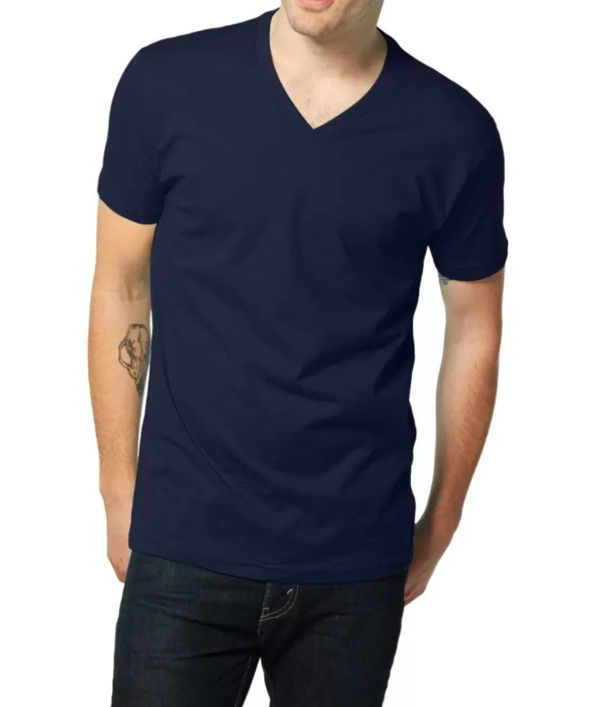 Nayked Apparel Shirts>Men'S Ridiculously Soft Short Sleeve V-Neck 100% Cotton Shirt