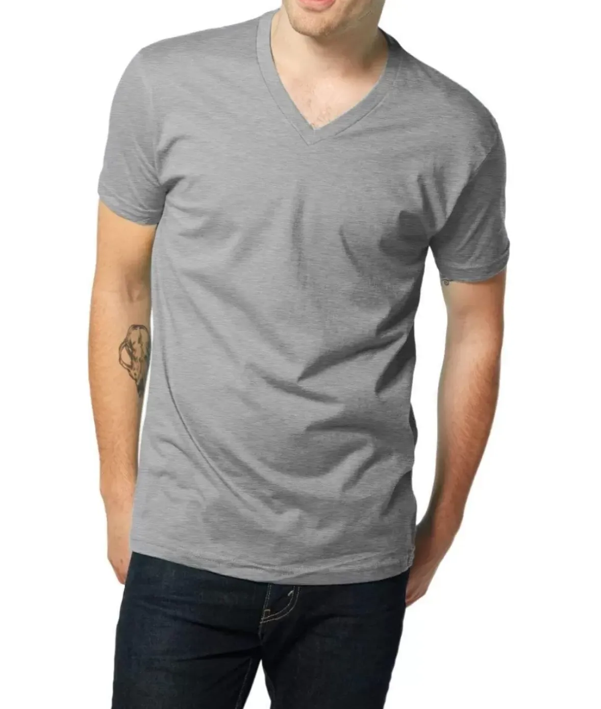 Nayked Apparel Shirts>Men'S Ridiculously Soft Short Sleeve V-Neck 100% Cotton Shirt
