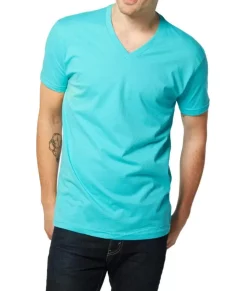 Nayked Apparel Shirts>Men'S Ridiculously Soft Short Sleeve V-Neck 100% Cotton Shirt | Discontinued Colors