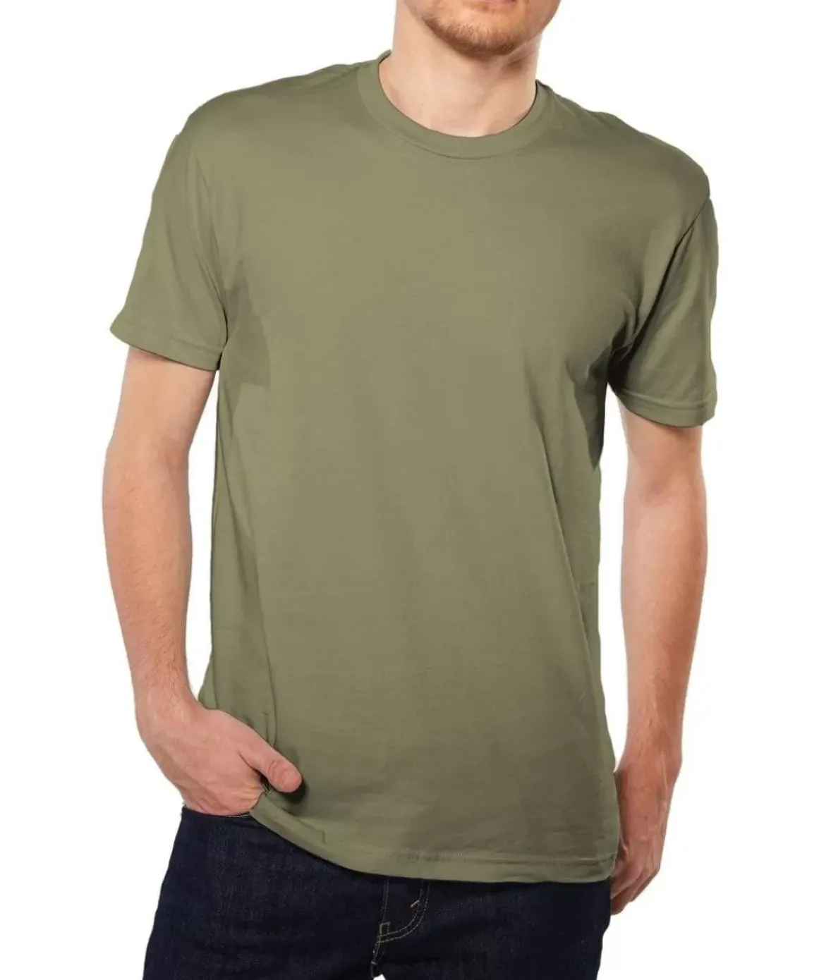Nayked Apparel Shirts>Men'S Ridiculously Soft Short Sleeve Crew Neck 100% Cotton T-Shirt | Classic