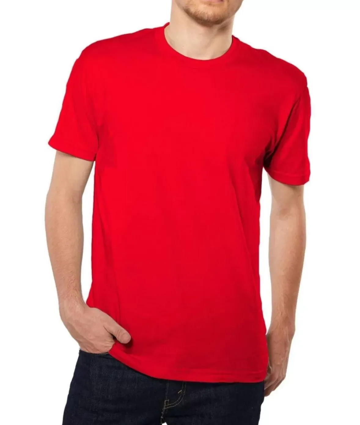 Nayked Apparel Shirts>Men'S Ridiculously Soft Short Sleeve Crew Neck 100% Cotton T-Shirt | Classic