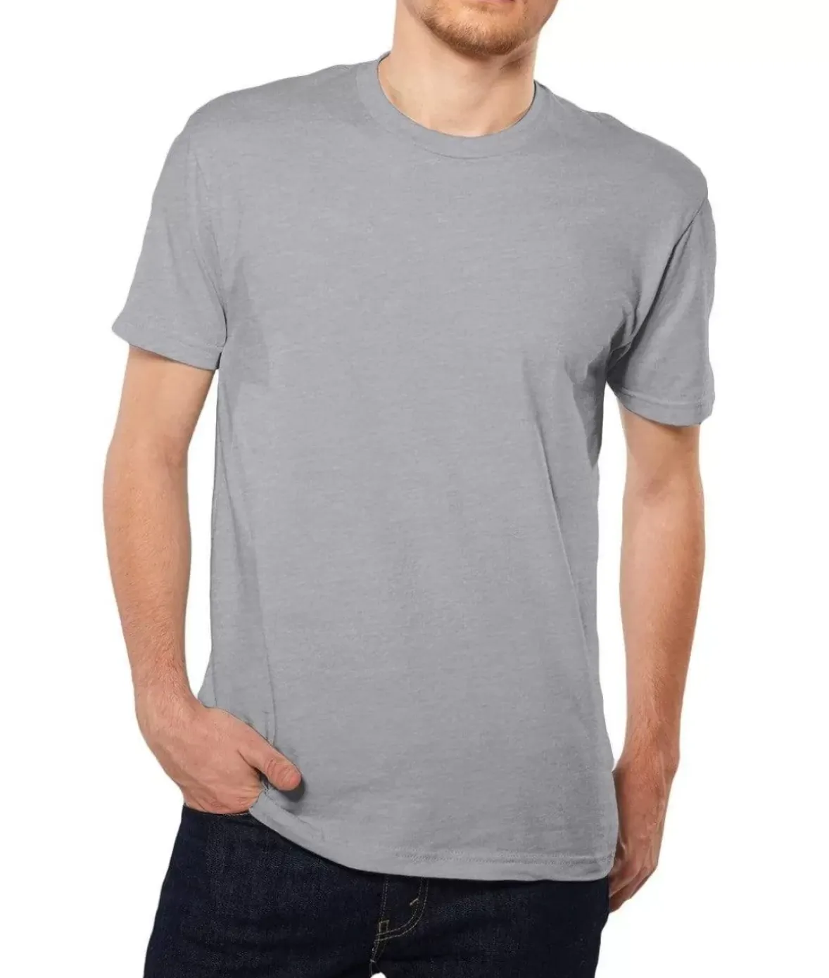 Nayked Apparel Shirts>Men'S Ridiculously Soft Short Sleeve Crew Neck 100% Cotton T-Shirt | Classic