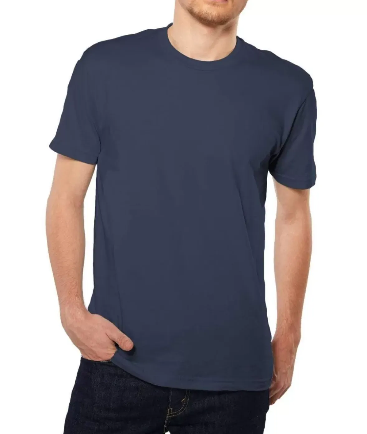 Nayked Apparel Shirts>Men'S Ridiculously Soft Short Sleeve Crew Neck 100% Cotton T-Shirt | Classic