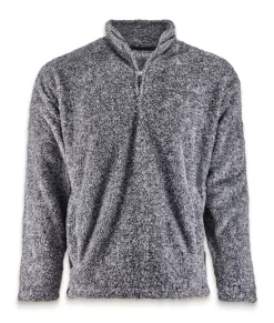 Nayked Apparel Shirts>Men'S Ridiculously Soft Shag Sherpa Quarter-Zip Pullover