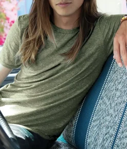 Nayked Apparel Shirts>Men'S Ridiculously Soft Snow Heather Crew Neck T-Shirt