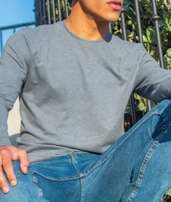 Nayked Apparel T-Shirts>Men'S Ridiculously Soft Sueded Long Sleeve T-Shirt