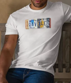 Nayked Apparel T-Shirts>Men'S Ridiculously Soft Sueded Graphic Tee | Traveler