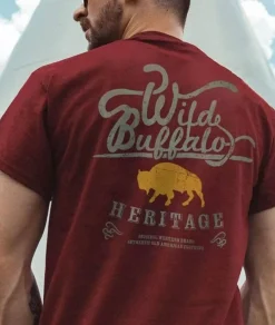 Nayked Apparel Shirts>Men'S Ridiculously Soft Sueded Graphic Tee | Wild Buffalo