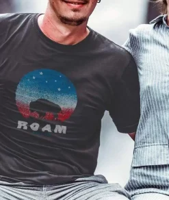 Nayked Apparel Shirts>Men'S Ridiculously Soft Sueded Graphic Tee | Roam