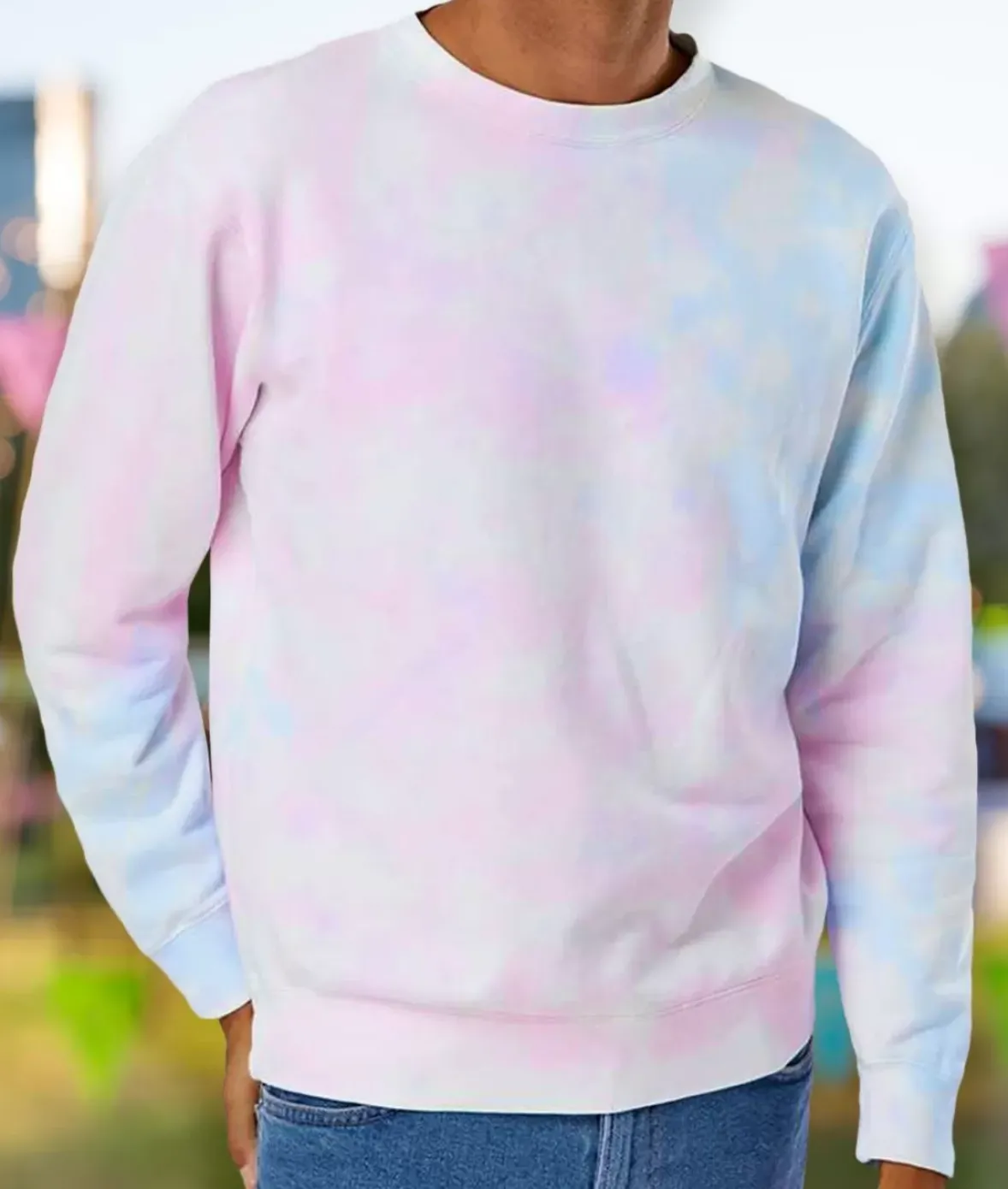 Nayked Apparel Shirts>Men'S Ridiculously Soft Tie-Dyed Pullover Sweatshirt