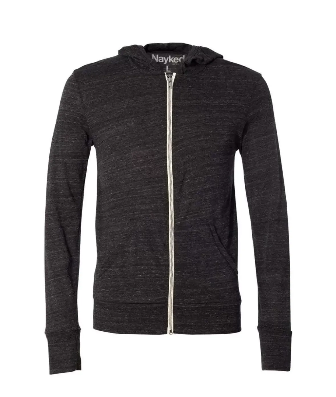 Nayked Apparel Shirts>Men'S Ridiculously Soft Vintage Recycled Full-Zip Hooded T-Shirt